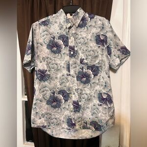 Vintage Kennington Floral Short Sleeve Button Down Size M